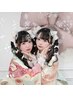袴着付け(持ち込み)+ヘアセット￥6900～/電話予約のみ/北新地 梅田 ヘアセット