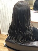 ブリーチなしのグレージュ