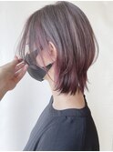 【morio 原宿】大人インナーカラー　ピンク　ハイライト