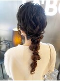 【結婚式・成人式・卒業式】もこもこ編みおろしロング