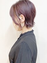 モリオフロムロンドン 松戸店(Morio from London)&nbsp;【松戸　ムラマツ】大人ショートボブ　パープルピンク前髪