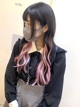 ディア(.eer) 【.eer/ディア】地雷女子/シールエクステ/ピンク×黒髪