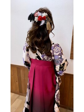ヘアーサロン プアメリア(Puamelia) お嬢様ハーフアップ★結婚式 二次会 お呼ばれ 成人式