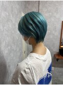 【 C’LD 】ショート/ショートカット/ハイトーン/ミントグリーン
