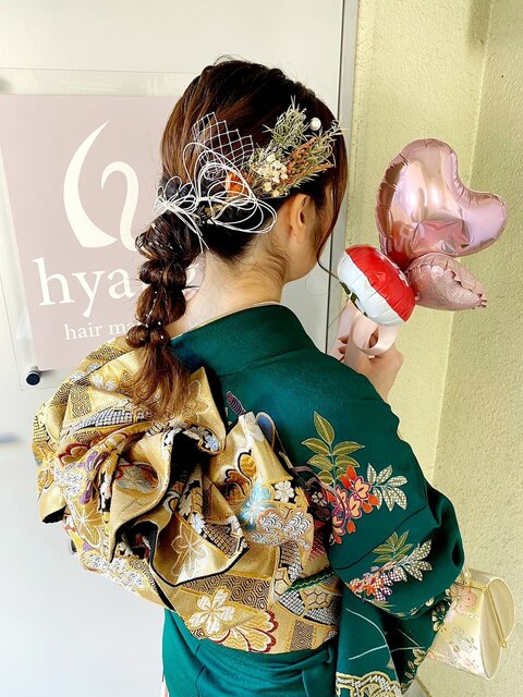 ローポニー玉ねぎアレンジ#ヘアセット#ヘアメ#西新井#お呼ばれ