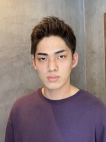 ワイズヘアー ナガサキ(Y's hair nagasaki)&nbsp;メンズショートツーブロックのアップバングヘア