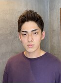 メンズショートツーブロックのアップバングヘア