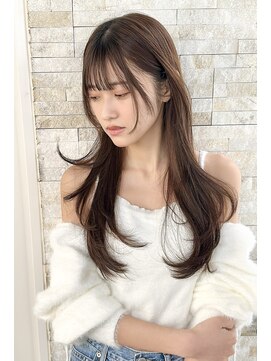 レミエ ダイカンヤマ(lemiie) 韓国レイヤー フェミニンロング レイヤーカット☆ハッシュカット