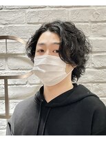 ヨシザワインク プレミアム 横浜 桜木町店(YOSHIZAWA Inc. PREMIUM)&nbsp;メンズロングパーマ×ナチュラル刈り上げツーブロック