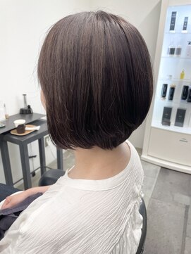 イレス 札幌円山店(IRESU) ショートボブ/ナチュラルブラウン/白髪染め/髪質改善ヘアエステ