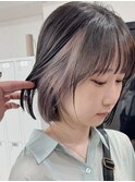 イヤリングカラーインナーカラーホワイトグレージュ