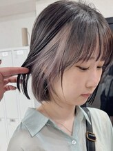ツキ 横浜店(tuki) イヤリングカラーインナーカラーホワイトグレージュ