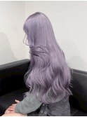 13514ブリーチ＆ダブルカラー韓国レイヤーラベンダーパープル