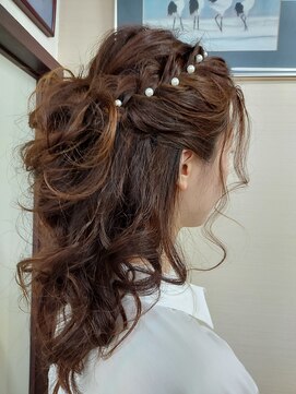 美容室ほしの ハーフアップ