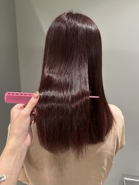 イオエ 西梅田(ioe) ブリーチなしカラー／髪質改善/ミルクティーベージュ/小顔へア