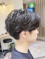 ハレ ヘアサロン(Hale hair salon)&nbsp;Haleブルーブラックフェザーパーマサーフカールニュアンスパーマ