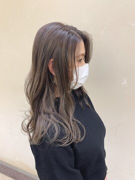 ロングレイヤー/カカオべ‐ジュ/外国人風カラー