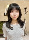 ◆ロングレイヤーカット/銀座/黒髪/ハイレイヤーウルフ/小顔ヘア