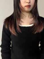 イェン(Yen.) 裾カラーグラデーションカラーデザインカラーピンクベージュ