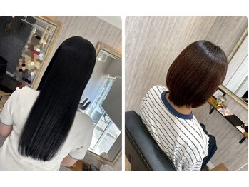 マロウ(marou)の写真/ナチュラルな質感を実現!縮毛矯正とは思えない柔らかな手触りで毎日のスタイリングも楽ちん♪髪質改善◎