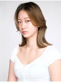 大人可愛い20代30代40代大人レイヤー透ける暗髪カラー表参道青山