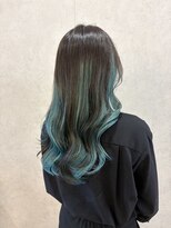 ソレイユバイエルズ(soleil by ailes)&nbsp;インナーカラー　ブルーグリーン