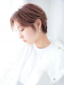 キャンバス バイ ネオリーブ 横浜西口(Canvas by neo.) 耳かけ　大人可愛い　ピンクベージュ　ショート