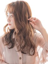 ヘアーサロン ラフリジー(Loufreasy)&nbsp;【イルミナカラー】シアカラーのピンクベージュ×ロングレイヤー