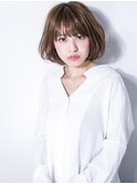 オリーブグレージュひし形シルエットミニボブv川口20代30代40代