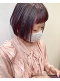 ラウンドボブ×インナーピンク