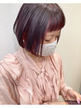 ナット(Nat) ラウンドボブ×インナーピンク