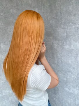 ラウブロッサム 大宮西口店(Lau Blossom) 【LauBlossom入江】ダブルカラー×ペールオレンジ×ケアブリーチ