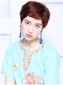 大人可愛い２０代３０代４０代小顔 チェリーブラウン F1