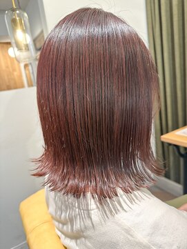 ムーン(moon) #グレージュカラー #シルキーベージュ #斜めバング