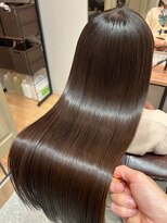 アディクト 東陽町西口(addict)&nbsp;サラ艶になる縮毛矯正＿ダークブラウン＿セミロング［東陽町］