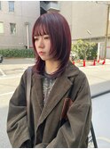 CAF松本/ボルドーカラー/ウルフレイヤー/大阪/心斎橋美容室