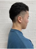パーマ風フェードカット