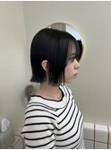 透明感暗髪カラー
