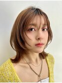 韓国風レイヤーボブハッシュカットおしゃれ女子ウルフ