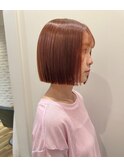 ぷつっとボブ×オレンジ×髪質改善×伊勢ボブ