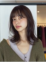 リンクミリ(Link mili)&nbsp;小顔ミディ×くびれレイヤー×透けバング