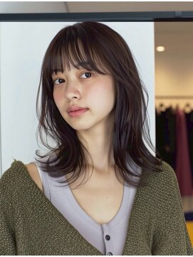 リンクミリ(Link mili) 小顔ミディ×くびれレイヤー×透けバング