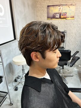 オーバー 町田店(OVER) センターパート+ニュアンスパーマ