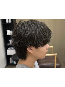 《1周年記念★メンズカット+パーマ\9350》骨格に合わせた再現性の高いパーマで好印象スタイルへ。［町田］