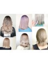 《ブリーチなしダブルカラー》ブリーチを使わず髪へのダメージを抑えながら透明感のある髪色を実現[十条駅]