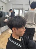 MEN’S HAIR/サーフカール/刈り上げセンターパート/船橋