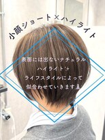 ヘアサロン ドットプラス 町田店(dot. plus)&nbsp;小顔ショート×ハイライト【フジタアヤコ】