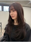 大阪/心斎橋/チョコレートブラウン/レイヤーカット/透明感