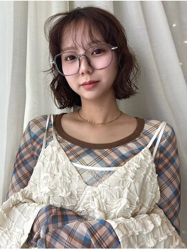 ブラウン(Brown) brown bob perm .