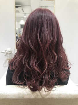 ブティック(boutique) 「お客様施術後フォト」暖色系カラー 赤 艶髪